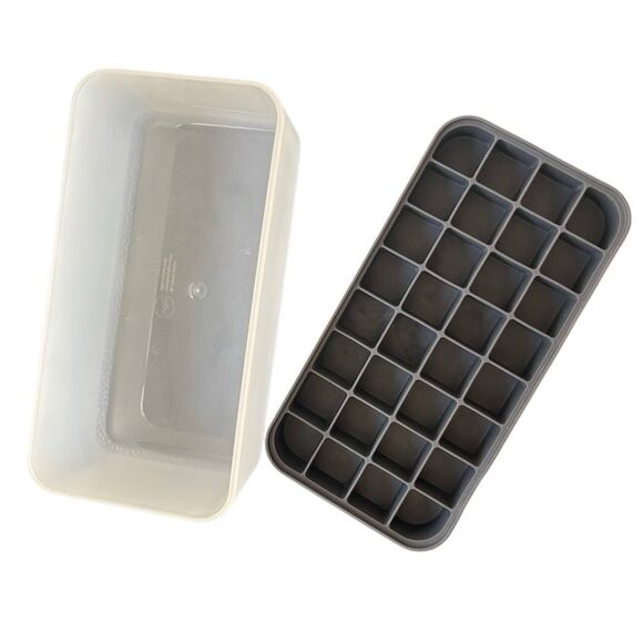 Silicone Ice Cube Tray with Lid W&P Holds 96 Cubes Space-Saving Stackable Design - Picture 1 of 3